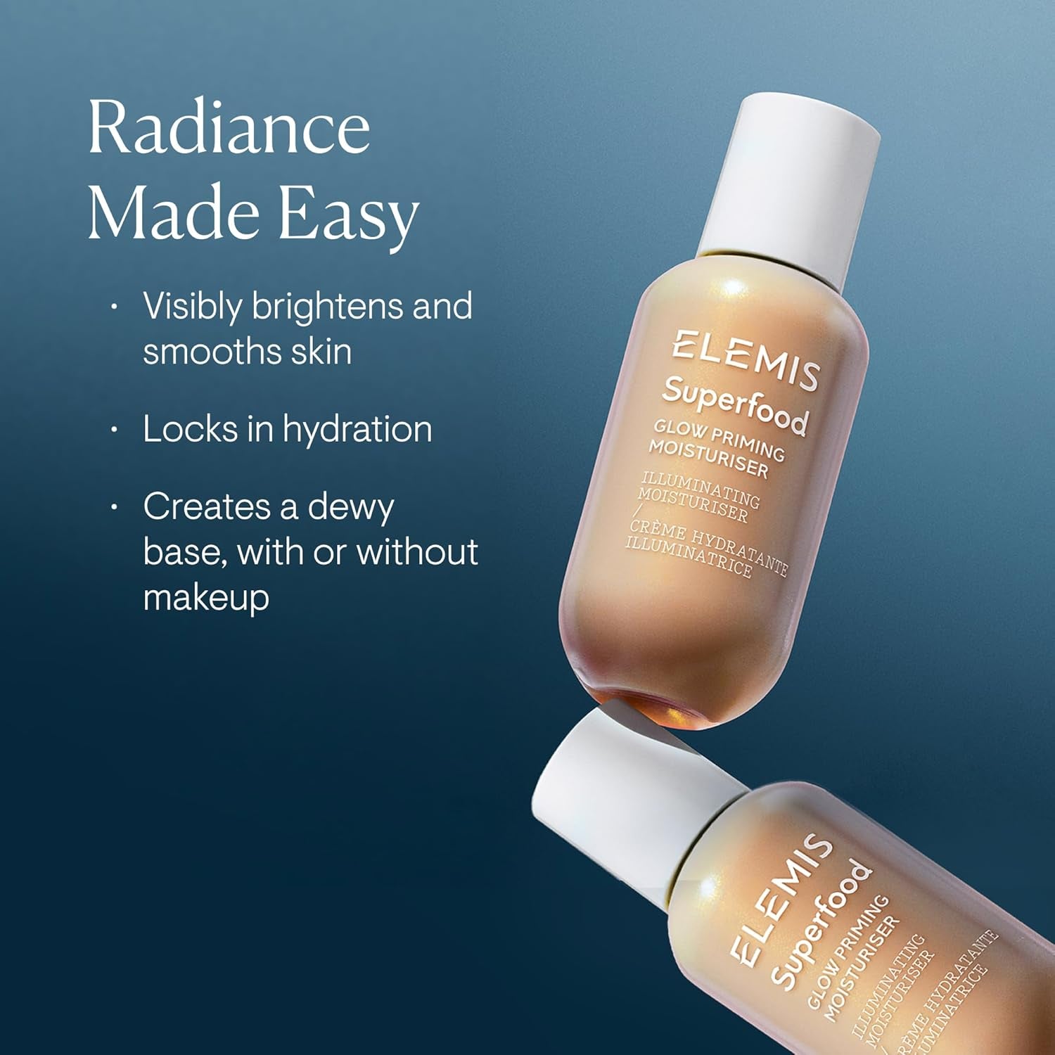 Superfood Glowy Primer – Hydrating & Brightening Primer for Smooth, Radiant Skin, Preps Face for Flawless Makeup Application and Glowing Complexion 60Ml